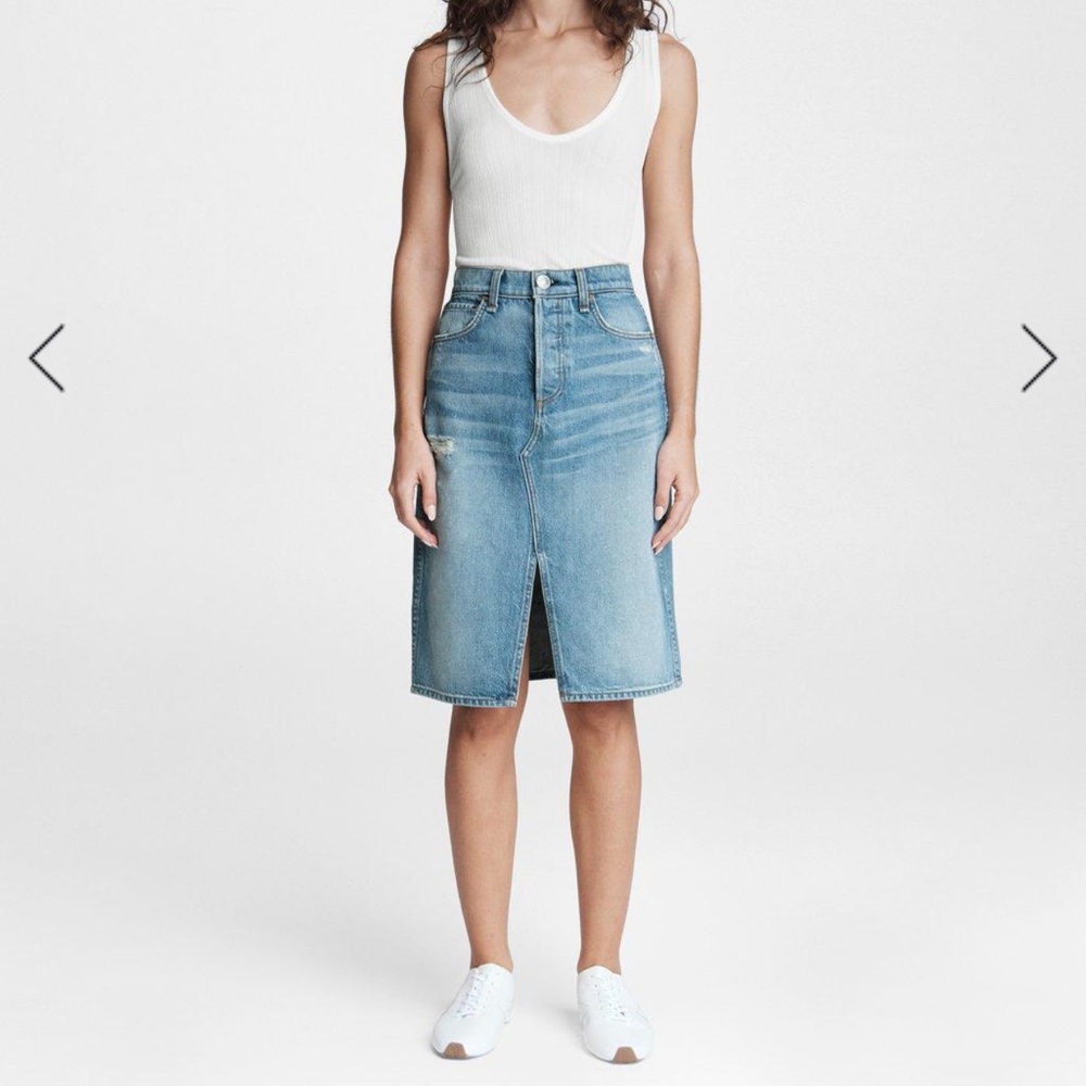 BDG Midi High Rise Jean Skirt